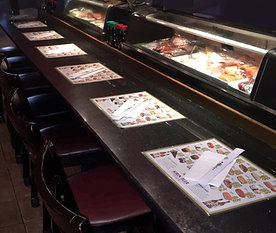 The sushi bar at Samurai Sushi and Hibachi
